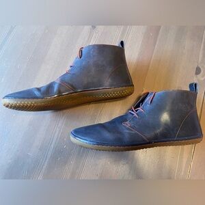 Vivo Barefoot Gobi 2 Urban Dark Blue with Red Stitching Leather Boots - Size 12